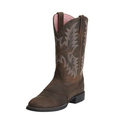 Ariat Heritage Stockman Koyu Kahverengi Western Csizma Bayan (33240-203)